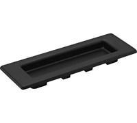 LUX_WC-Sm Nero-ST, завертка сантехническая, квадратная невидимая, цвет-чёрный  soft-touch