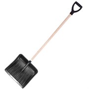 Снеговая лопата №1 пластмассовая с оц.планкой 495х400мм,ф32 с д/ч в/с и V-ручкой