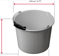 Ведро  Мастер  гибкое, ударопрочное для сухих смесей, 20л АКОР