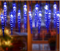 Гирлянда ЕGNIG - IC  ЭРА нить Сосульки 3,8 м синий 20 LED