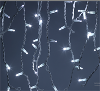 Гирлянда  ERAPS-BK2 ЭРА светодиодная новогодняя бахрома 2x1 м холодный белый свет 120 LED