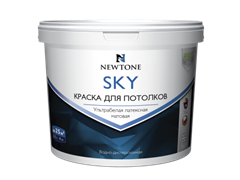 Краска ВД  NEWTONE SKY  для потолков ультрабелая 4.5л 7,1 кг