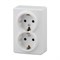 11-2205-01 ЭРА Розетка 2х2P+E Schuko,16АХ-250В, ОУ, Эра Эксперт, белый (двухместная с заземлением) - фото 27995