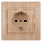 1-202-11  Intro Розетка 2P+E Schuko, 16А-250В, IP20, СУ, Plano, сосна - фото 28127