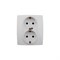 12-2104-01 ЭРА Розетка 2X2P+E Schuko со шторками,16АХ-250В, Эра12, белый (двухместная с заземление - фото 30154