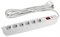 Сетевой фильтр SFX-6es-2m-W ЭРА (белый) с/з 10А,с выкл, 6гн,2м Россия - фото 31550