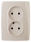 12-2107-02 ЭРА Розетка 2Х2P,16А-250В, IP20, Эра12, сл. кость (двухместная) - фото 31700