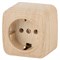 3-202-11 Intro Розетка 2P+E Schuko, 16А-250В, IP20, ОУ, Polo, сосна - фото 32035