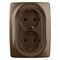 12-2106-13 ЭРА Розетка 2X2P+E Schuko, 16А-250В, Эра12, бронза - фото 32154