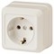 2-202-02 Intro Розетка 2P+E Schuko, 16А-250В, IP20, ОУ, Quadro, сл.кость (10/200/2400) - фото 33608