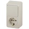 2-705-02 Intro Блок розетка+выкл.верт., 10(16)А-250В, IP20, ОУ, Quadro, сл.кость Под заказ - фото 34396