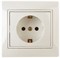 1-202-02 Intro Розетка 2P+E Schuko, 16А-250В, IP20, СУ, Plano, сл.кость (10/200/2000) - фото 38471