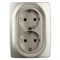 12-2106-02 ЭРА Розетка 2X2P+E Schuko, 16АХ-250В, Эра12, слоновая кость - фото 43399