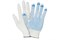 Перчатки х/б С ПВХ, 4 нит.10класс,(белые) - фото 43734